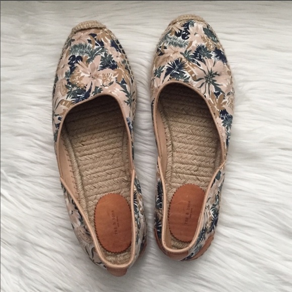 Rag & Bone Georgie Cotton Espadrilles Botanical 41 - Picture 3 of 8